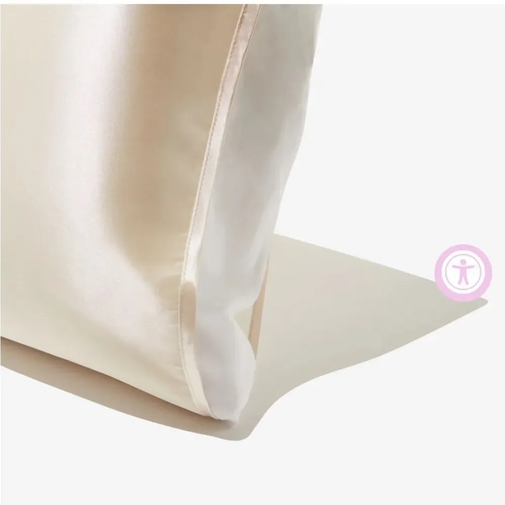 Silked golden tan satin pillowcase sleeve - brand new